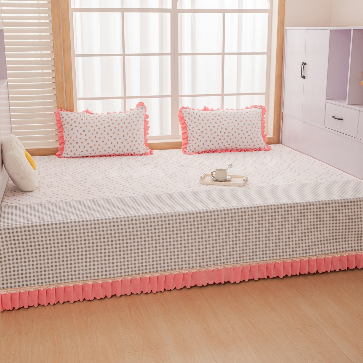 91家纺网 家纺一手货源 找家纺 手艺人家纺 2025新款宝宝绒复合牛奶绒炕盖 JHK57