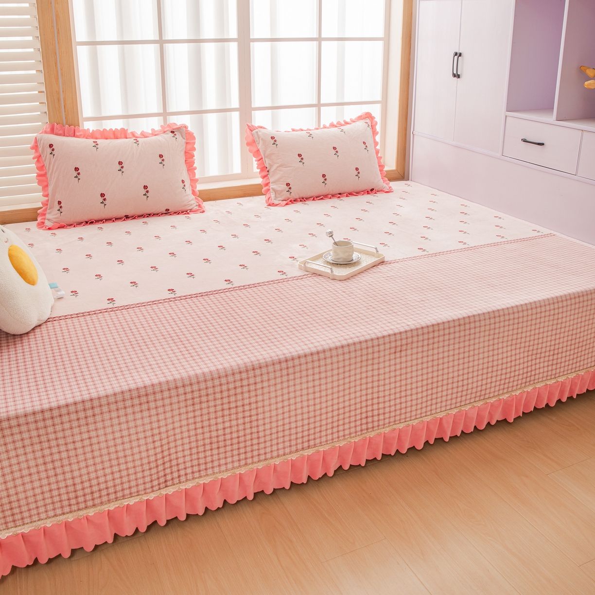 91家纺网 家纺一手货源 找家纺 手艺人家纺 2025新款宝宝绒复合牛奶绒炕盖 JHK50