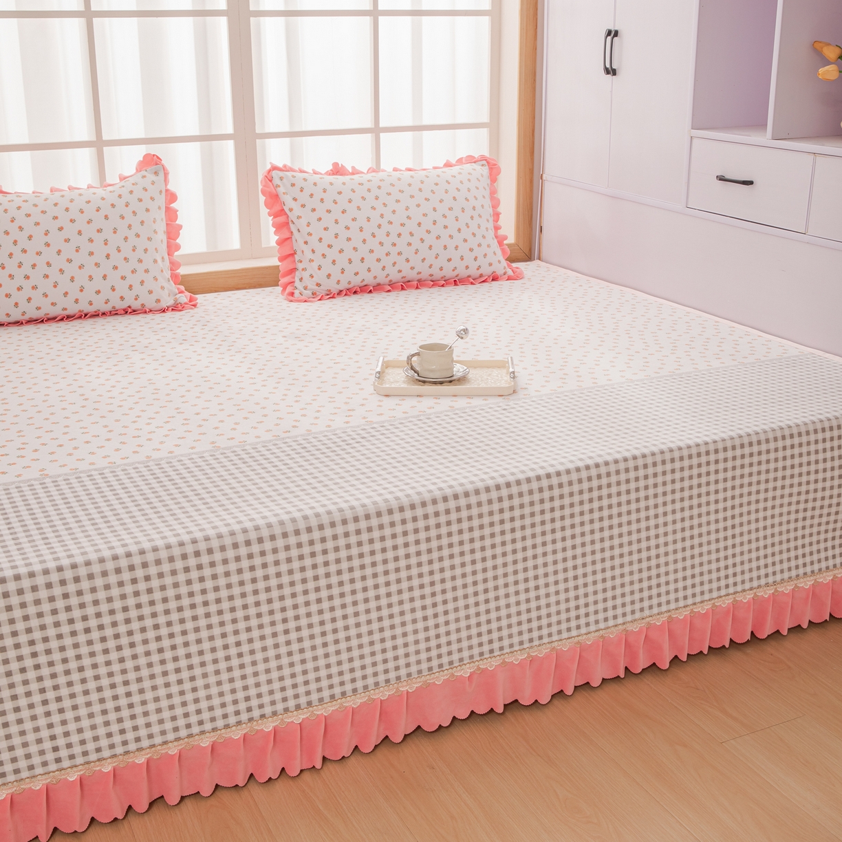 91家纺网 家纺一手货源 找家纺 手艺人家纺 2025新款宝宝绒复合牛奶绒炕盖 JHK57