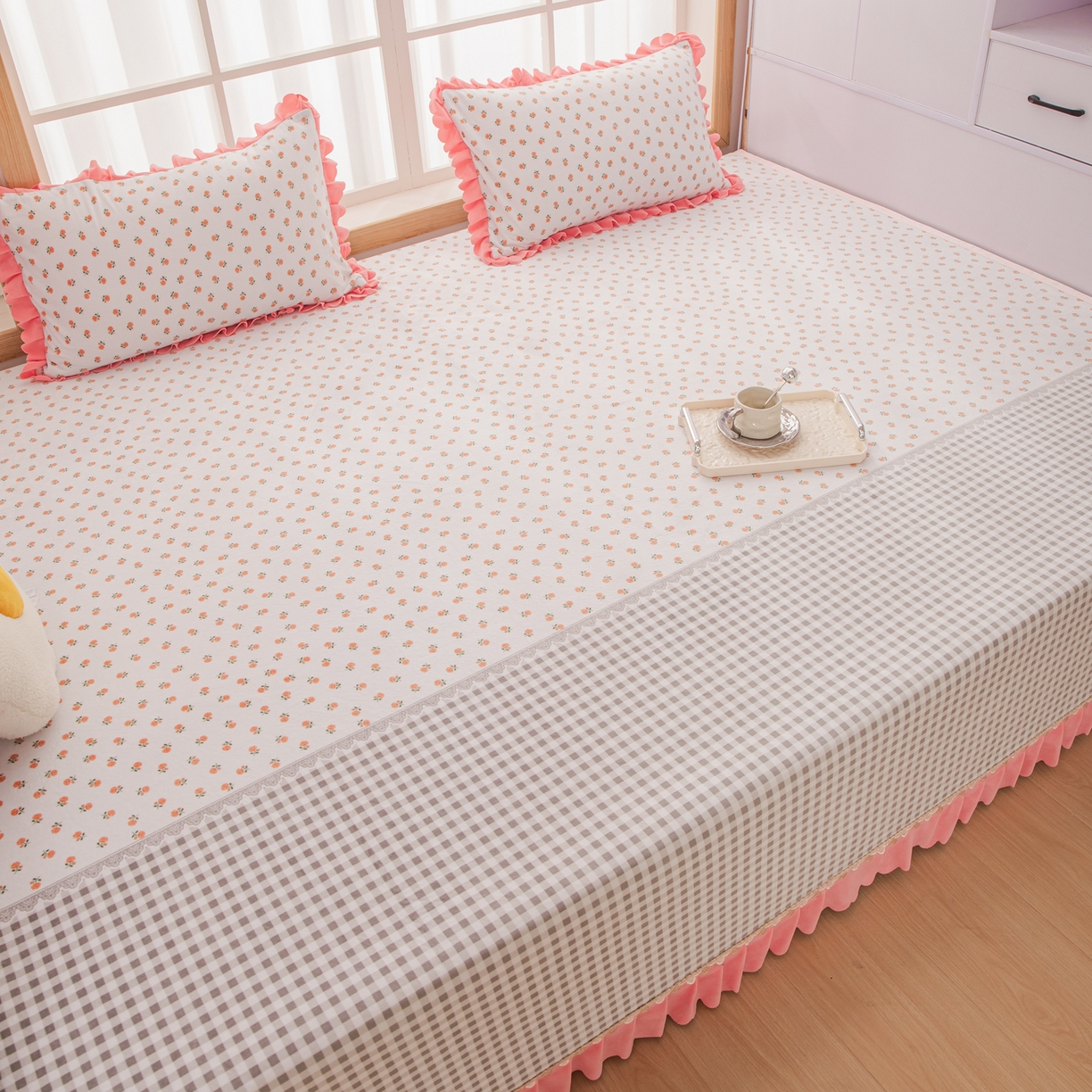 91家纺网 家纺一手货源 找家纺 手艺人家纺 2025新款宝宝绒复合牛奶绒炕盖 JHK57