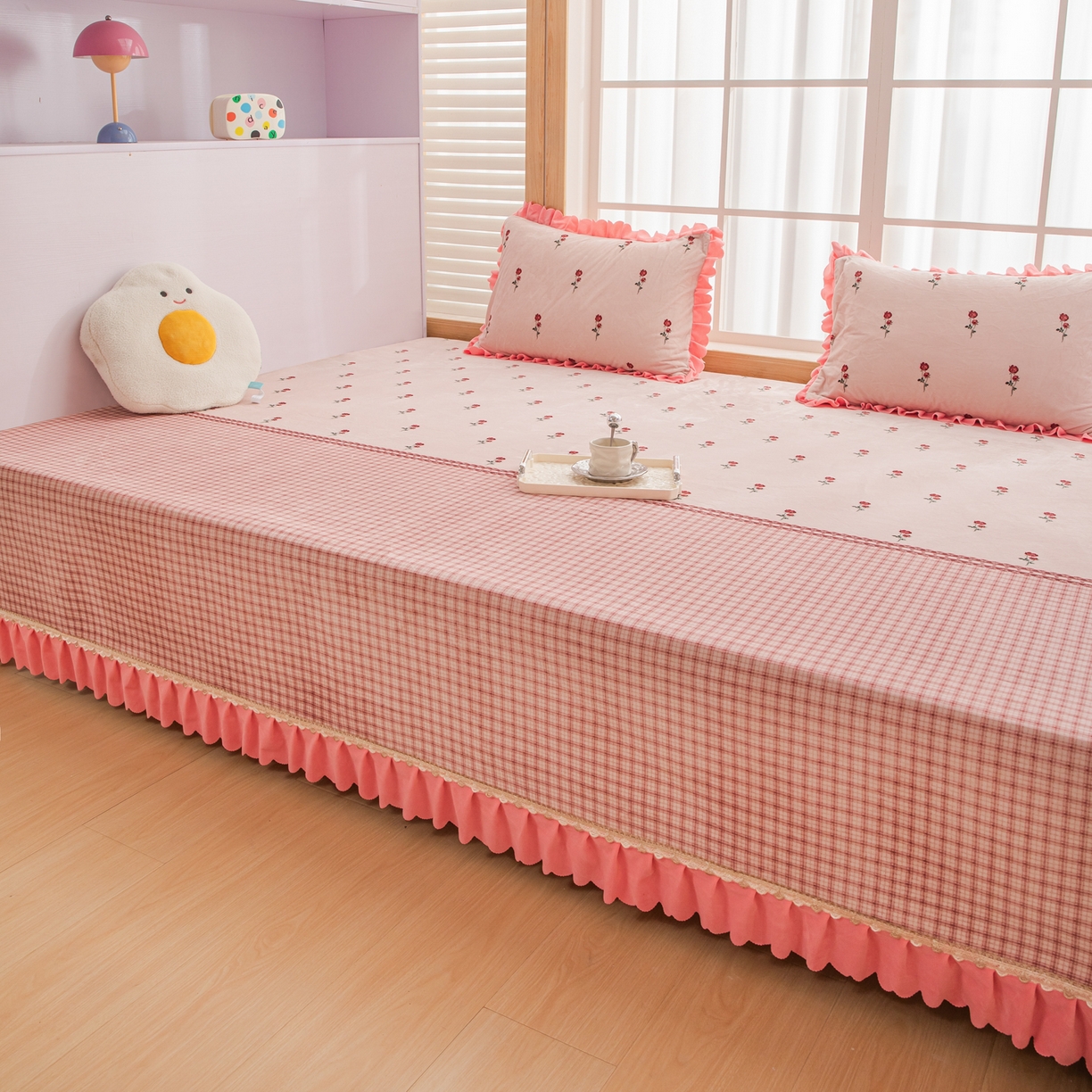 91家纺网 家纺一手货源 找家纺 手艺人家纺 2025新款宝宝绒复合牛奶绒炕盖 JHK50