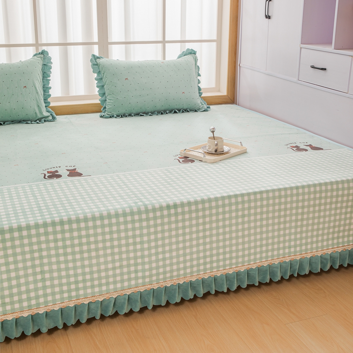 91家纺网 家纺一手货源 找家纺 手艺人家纺 2025新款宝宝绒复合牛奶绒炕盖 JHK53