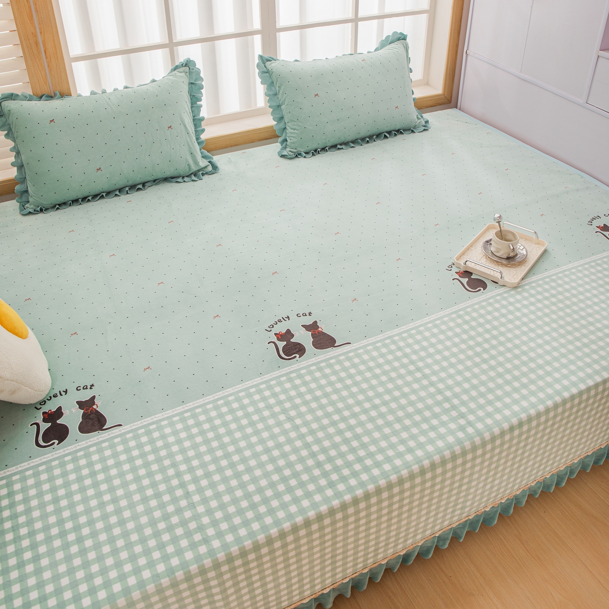 91家纺网 家纺一手货源 找家纺 手艺人家纺 2025新款宝宝绒复合牛奶绒炕盖 JHK53