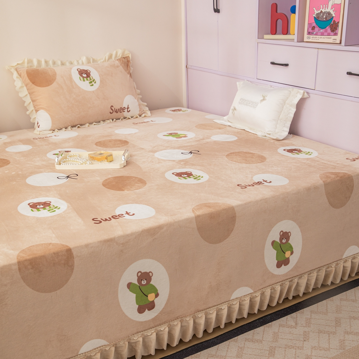 91家纺网 家纺一手货源 找家纺 手艺人家纺 2025新款宝宝绒复合牛奶绒炕盖 JHK65