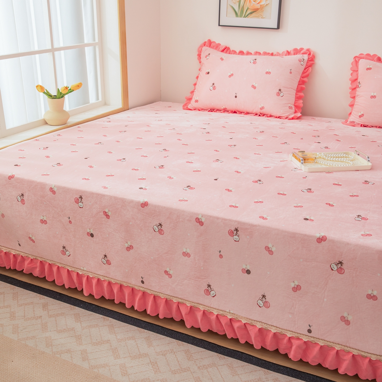 91家纺网 家纺一手货源 找家纺 手艺人家纺 2025新款宝宝绒复合牛奶绒炕盖 JHK68