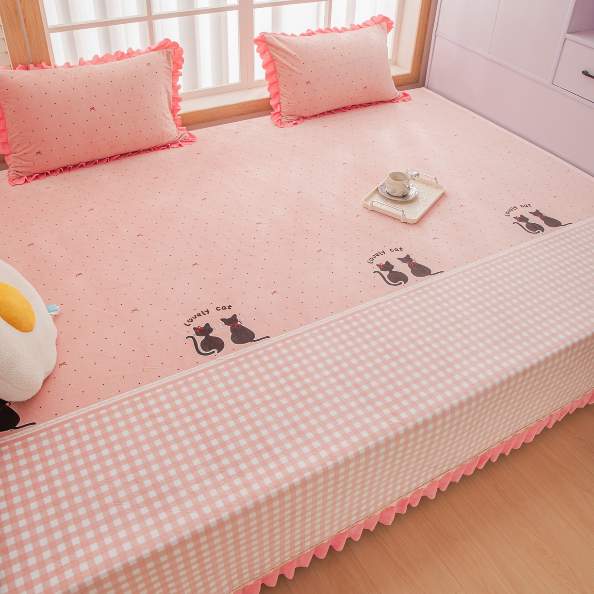 91家纺网 家纺一手货源 找家纺 手艺人家纺 2025新款宝宝绒复合牛奶绒炕盖 JHK38