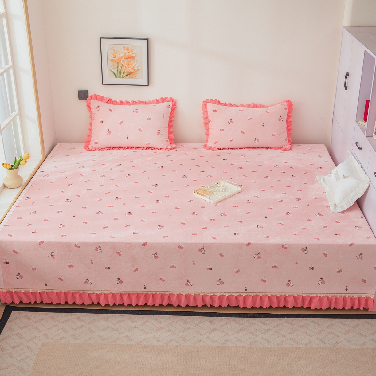 手艺人家纺 2025新款宝宝绒复合牛奶绒炕盖 JHK68