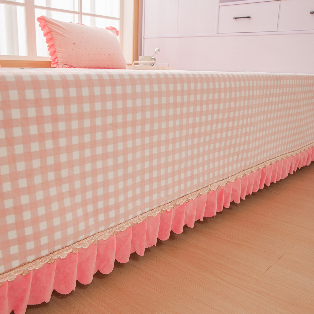 91家纺网 家纺一手货源 找家纺 手艺人家纺 2025新款宝宝绒复合牛奶绒炕盖 JHK38