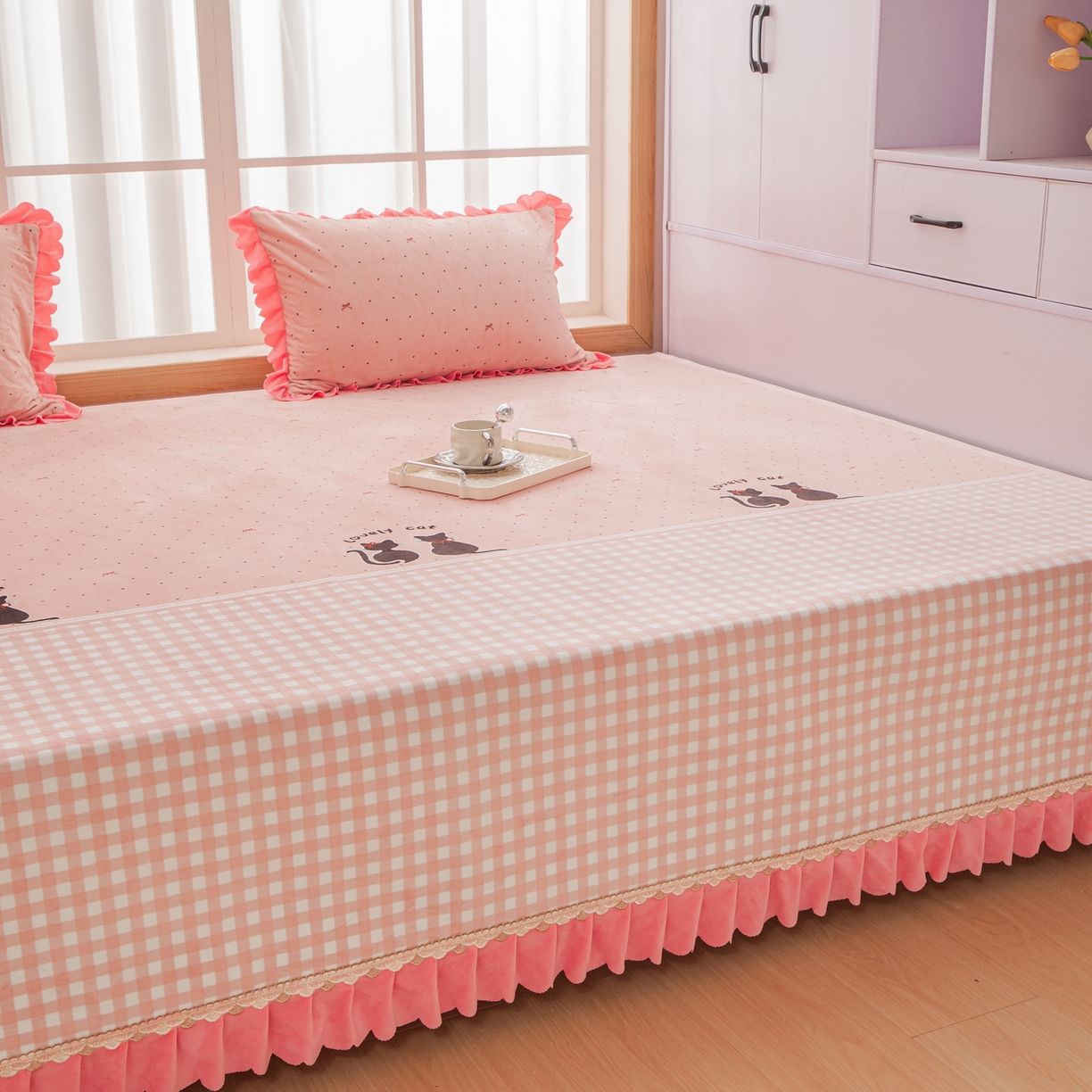 91家纺网 家纺一手货源 找家纺 手艺人家纺 2025新款宝宝绒复合牛奶绒炕盖 JHK38