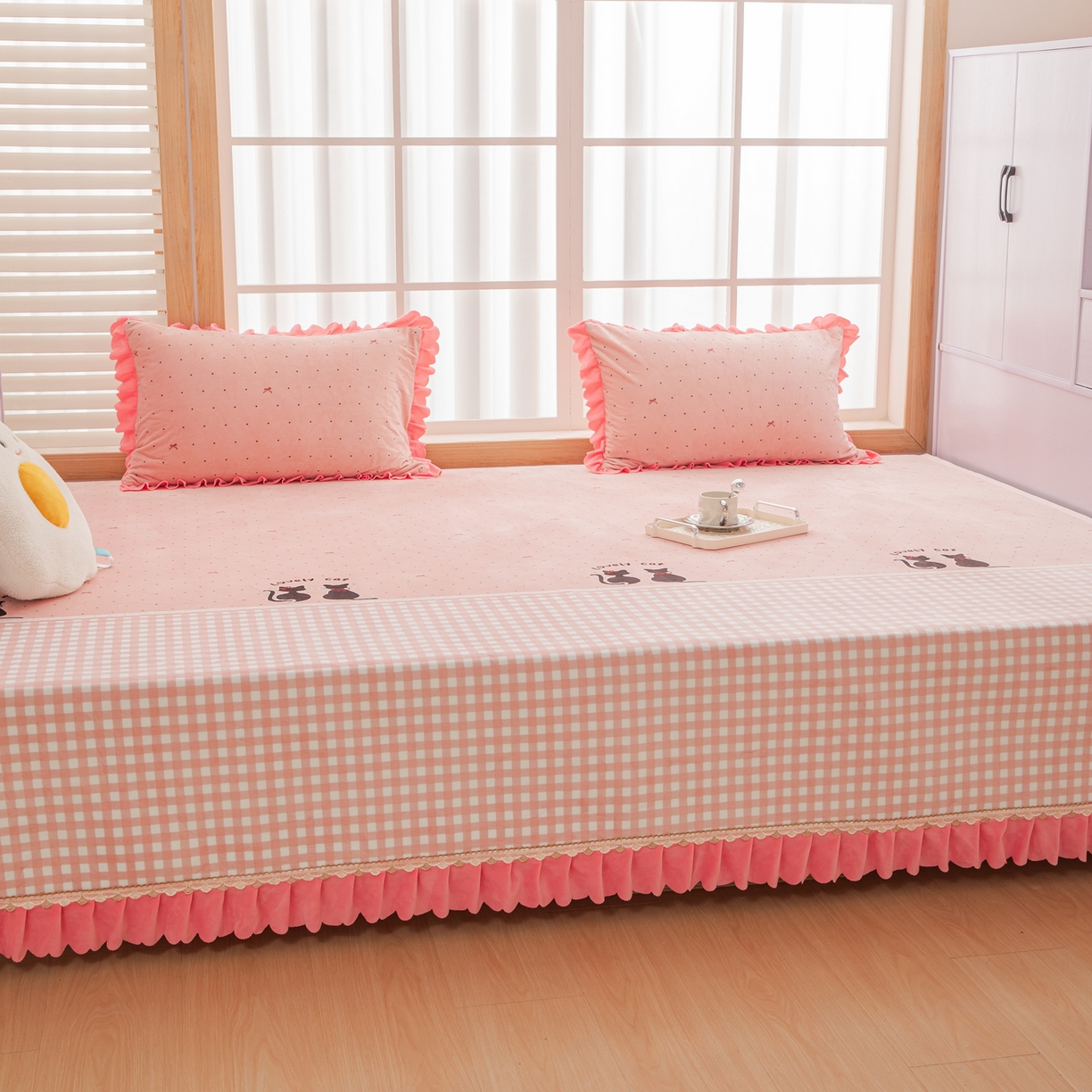 91家纺网 家纺一手货源 找家纺 手艺人家纺 2025新款宝宝绒复合牛奶绒炕盖 JHK38