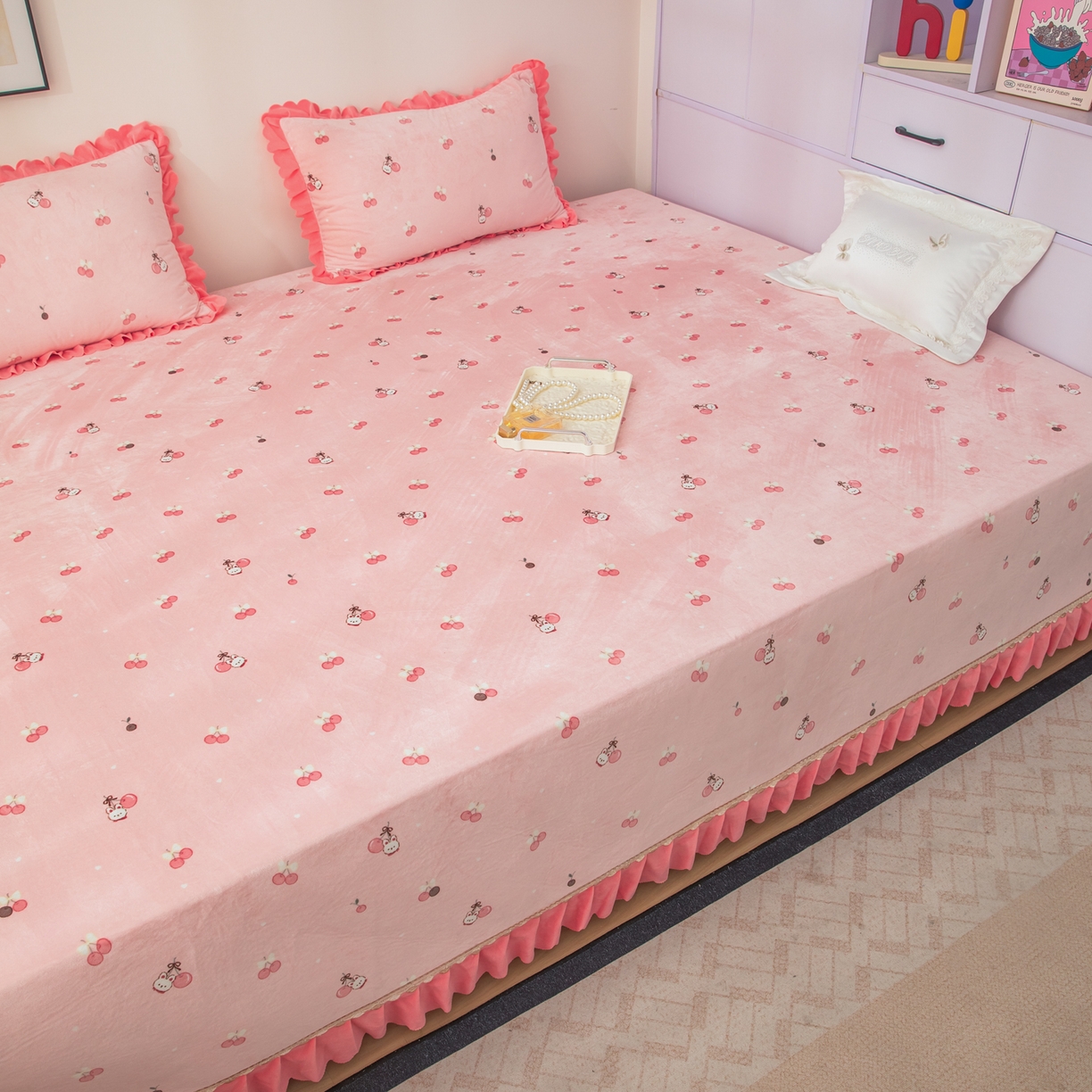 91家纺网 家纺一手货源 找家纺 手艺人家纺 2025新款宝宝绒复合牛奶绒炕盖 JHK68