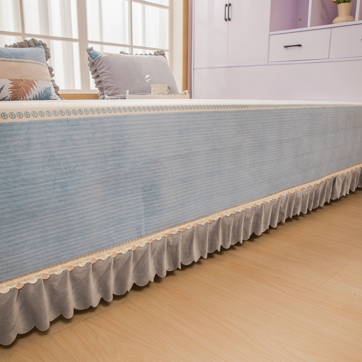 91家纺网 家纺一手货源 找家纺 手艺人家纺 2025新款宝宝绒复合牛奶绒炕盖 JHK52