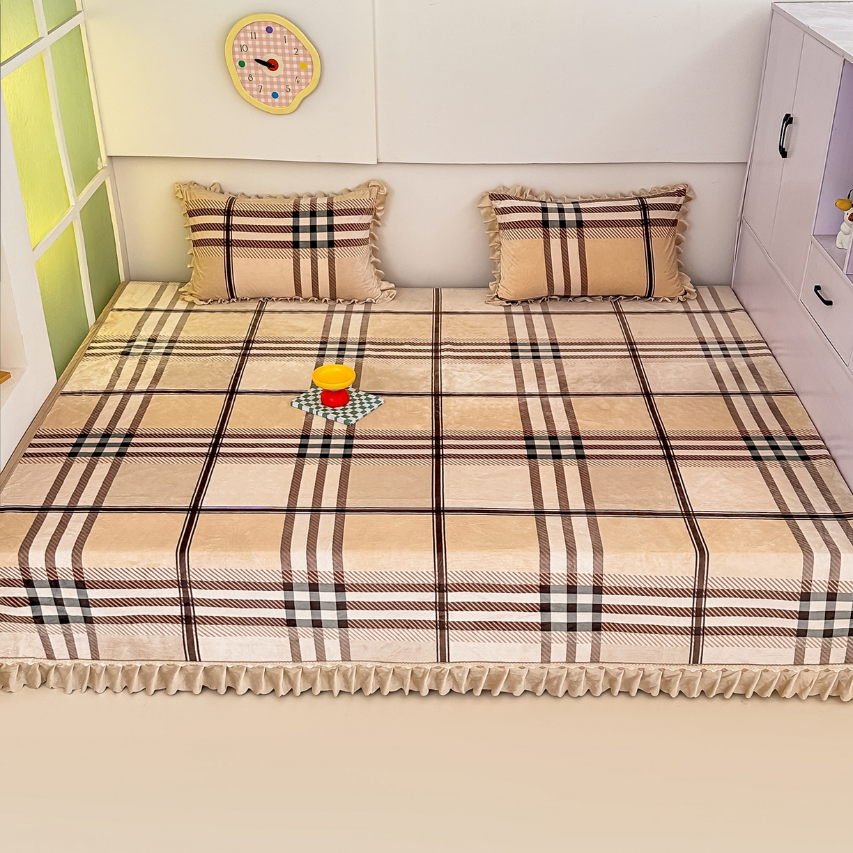 手艺人家纺 2025新款宝宝绒复合牛奶绒炕盖 JHK33