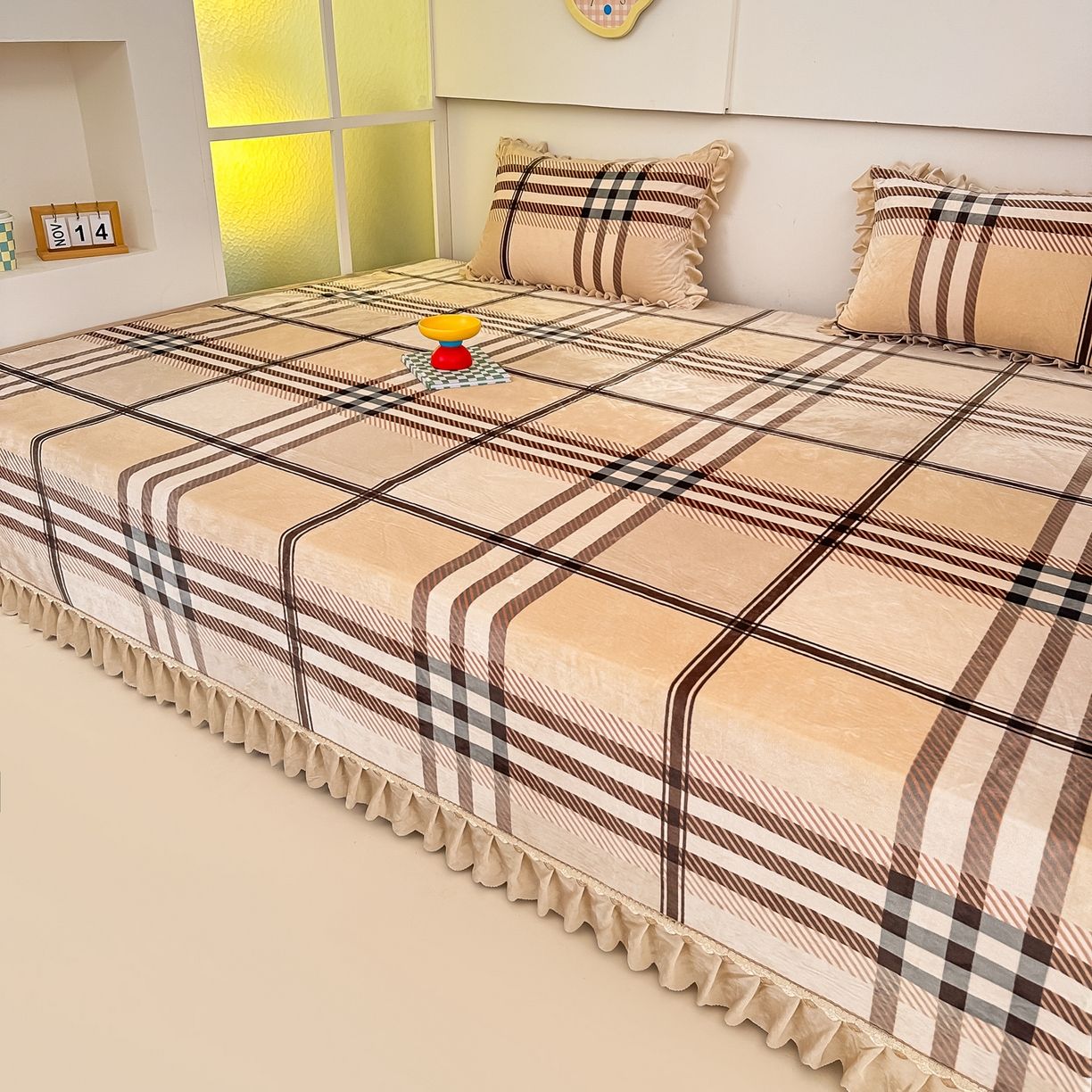 91家纺网 家纺一手货源 找家纺 手艺人家纺 2025新款宝宝绒复合牛奶绒炕盖 JHK33