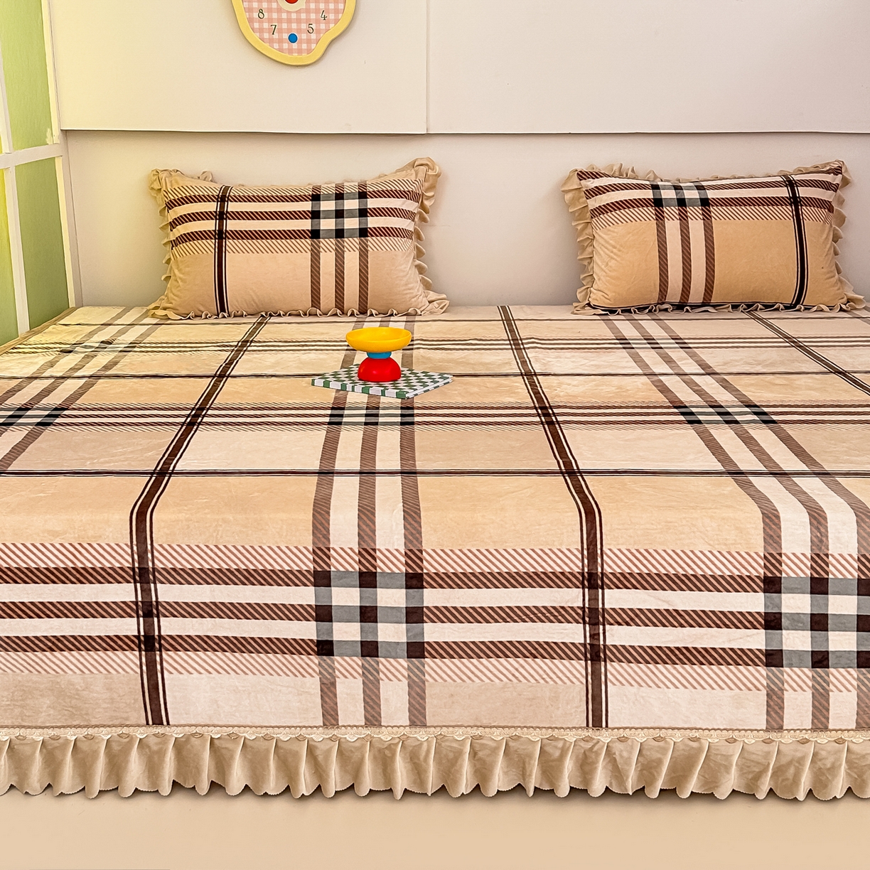 91家纺网 家纺一手货源 找家纺 手艺人家纺 2025新款宝宝绒复合牛奶绒炕盖 JHK33