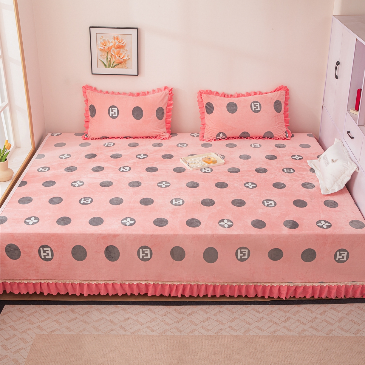 手艺人家纺 2025新款宝宝绒复合牛奶绒炕盖 JHK67