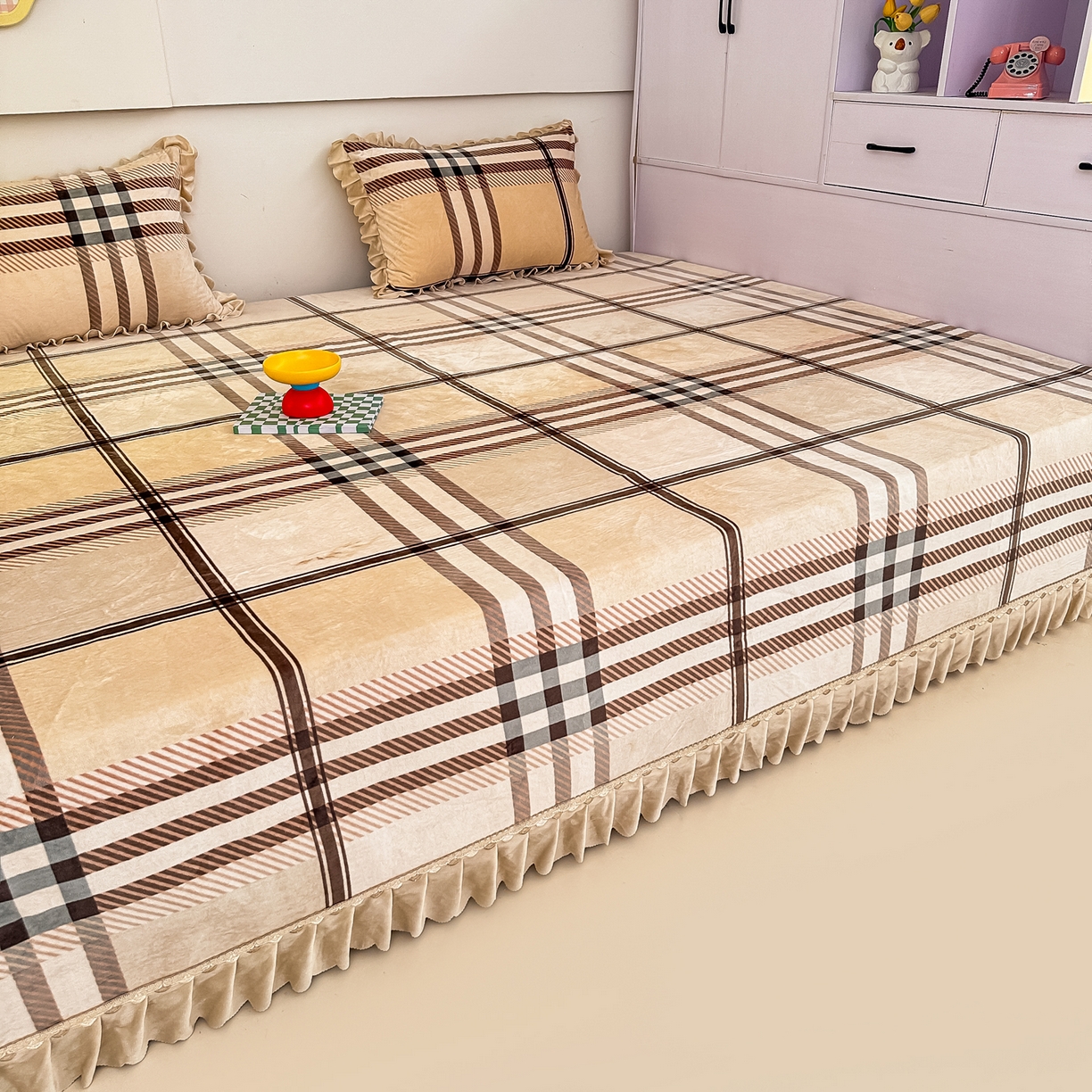 91家纺网 家纺一手货源 找家纺 手艺人家纺 2025新款宝宝绒复合牛奶绒炕盖 JHK33