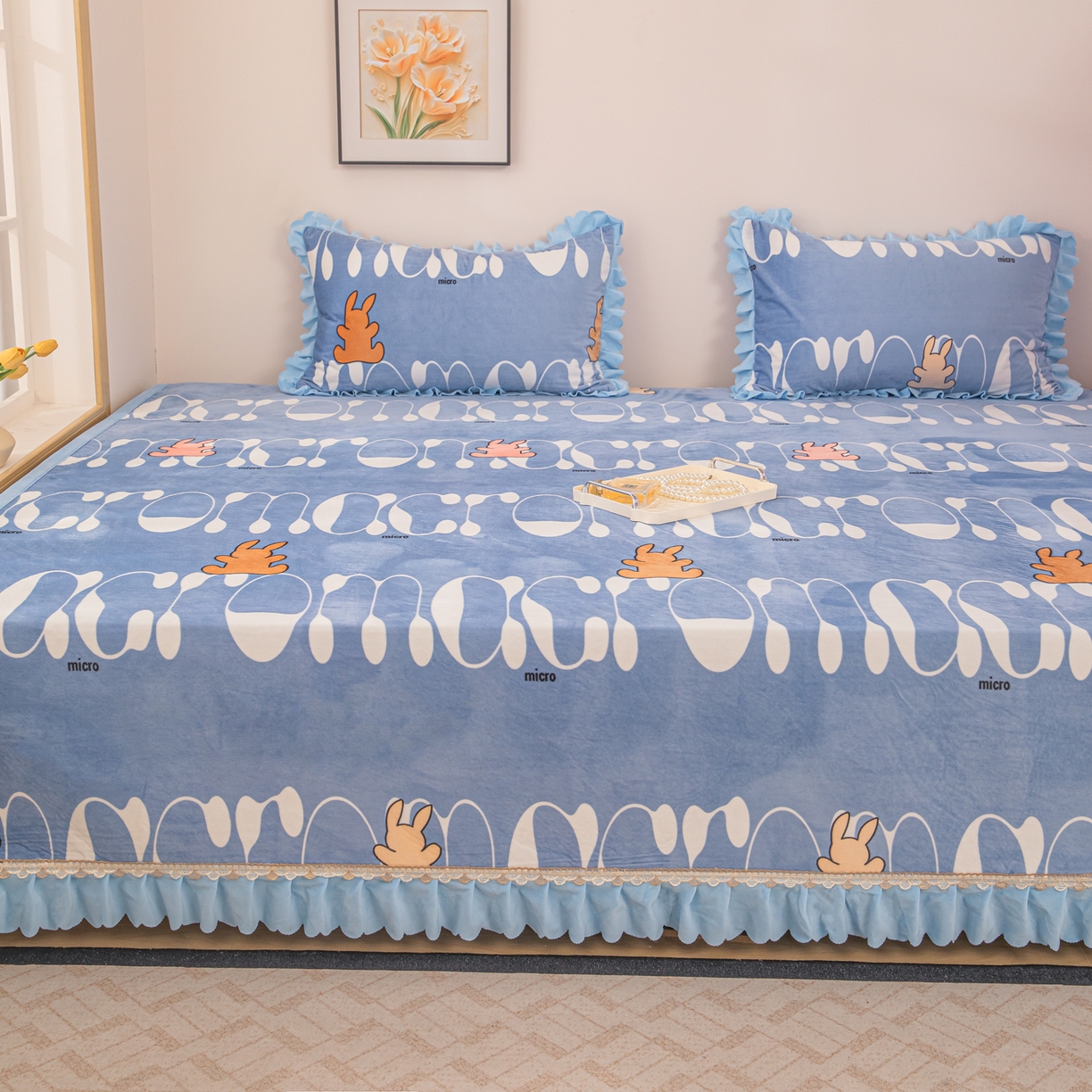 91家纺网 家纺一手货源 找家纺 手艺人家纺 2025新款宝宝绒复合牛奶绒炕盖 JHK59