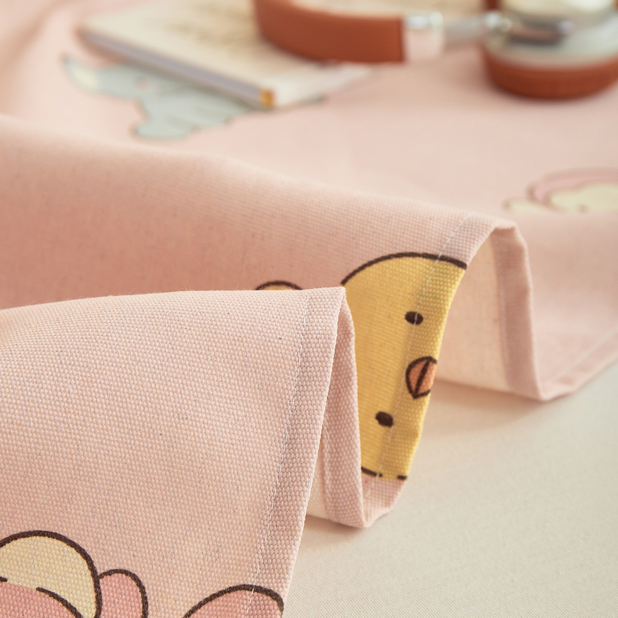 91家纺网 家纺一手货源 找家纺 青泽家纺 2025新款原棉标老粗布系列床单三件套 粉色乐园