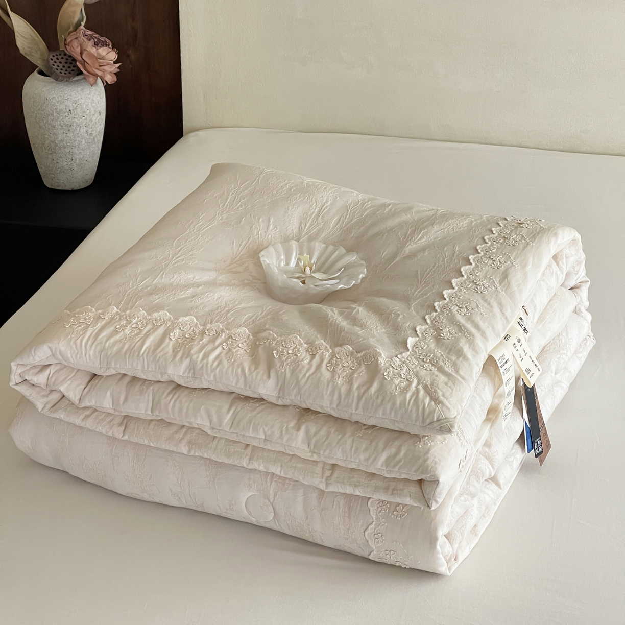 91家纺网 家纺一手货源 找家纺 （总）一加一 2025新款亲肤柔软棉麻大提花大豆抗菌被子被芯