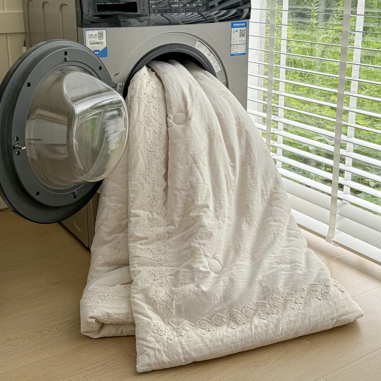 91家纺网 家纺一手货源 找家纺 （总）一加一 2025新款亲肤柔软棉麻大提花大豆抗菌被子被芯