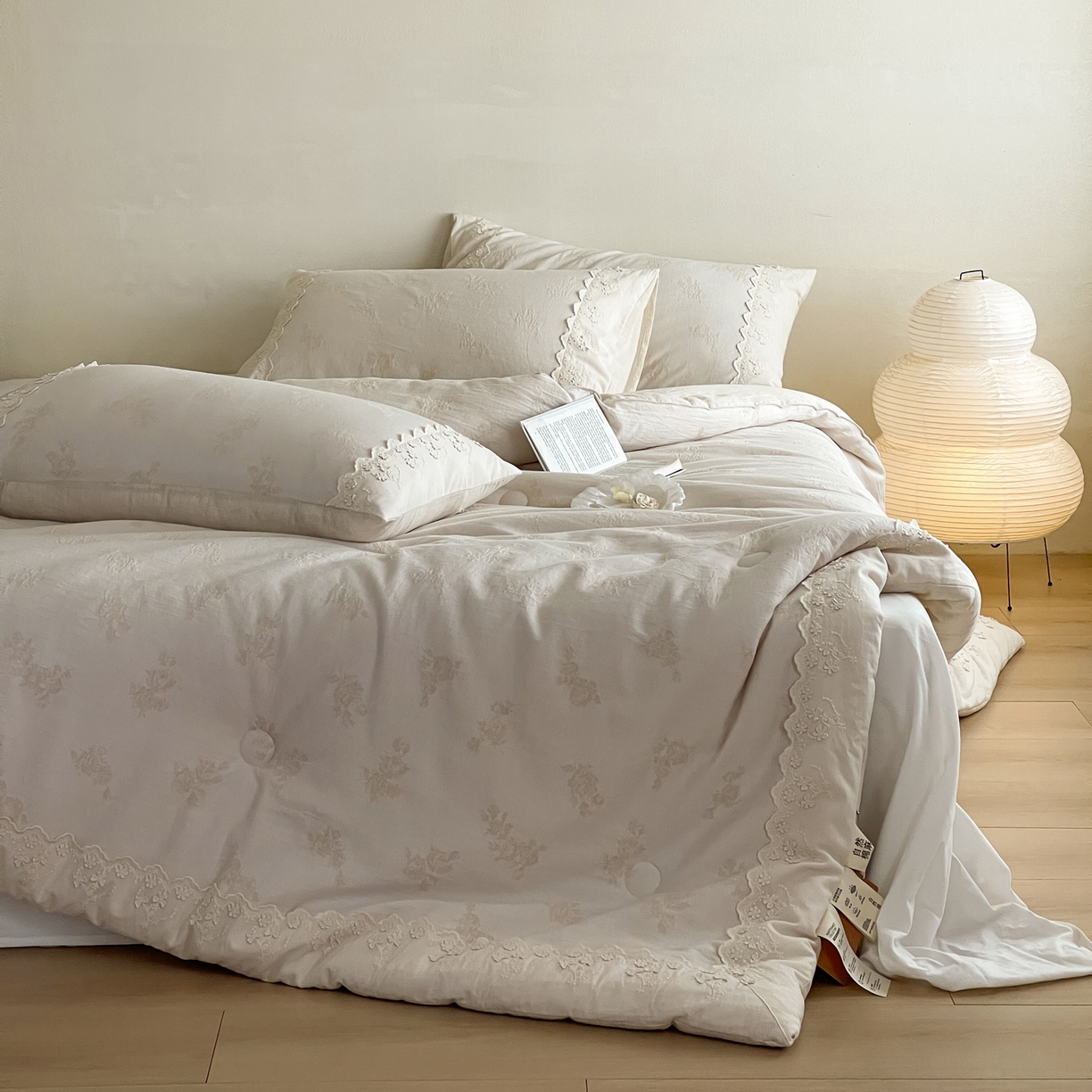 91家纺网 家纺一手货源 找家纺 （总）一加一 2025新款亲肤柔软棉麻大提花大豆抗菌被子被芯