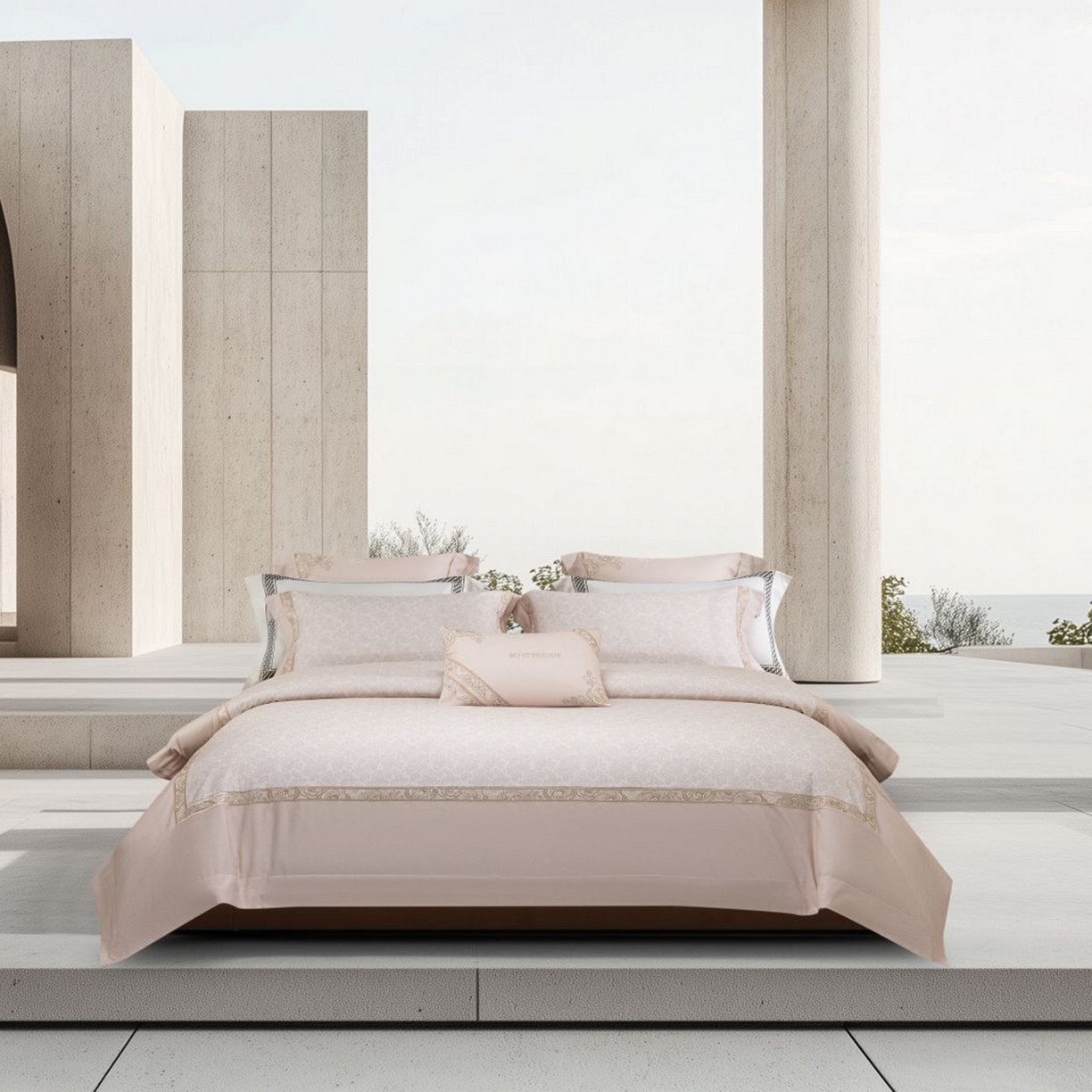 91家纺网 家纺一手货源 找家纺 （总）高大尚婚庆馆 2025新款长绒棉磨毛四件套-玫瑰有约