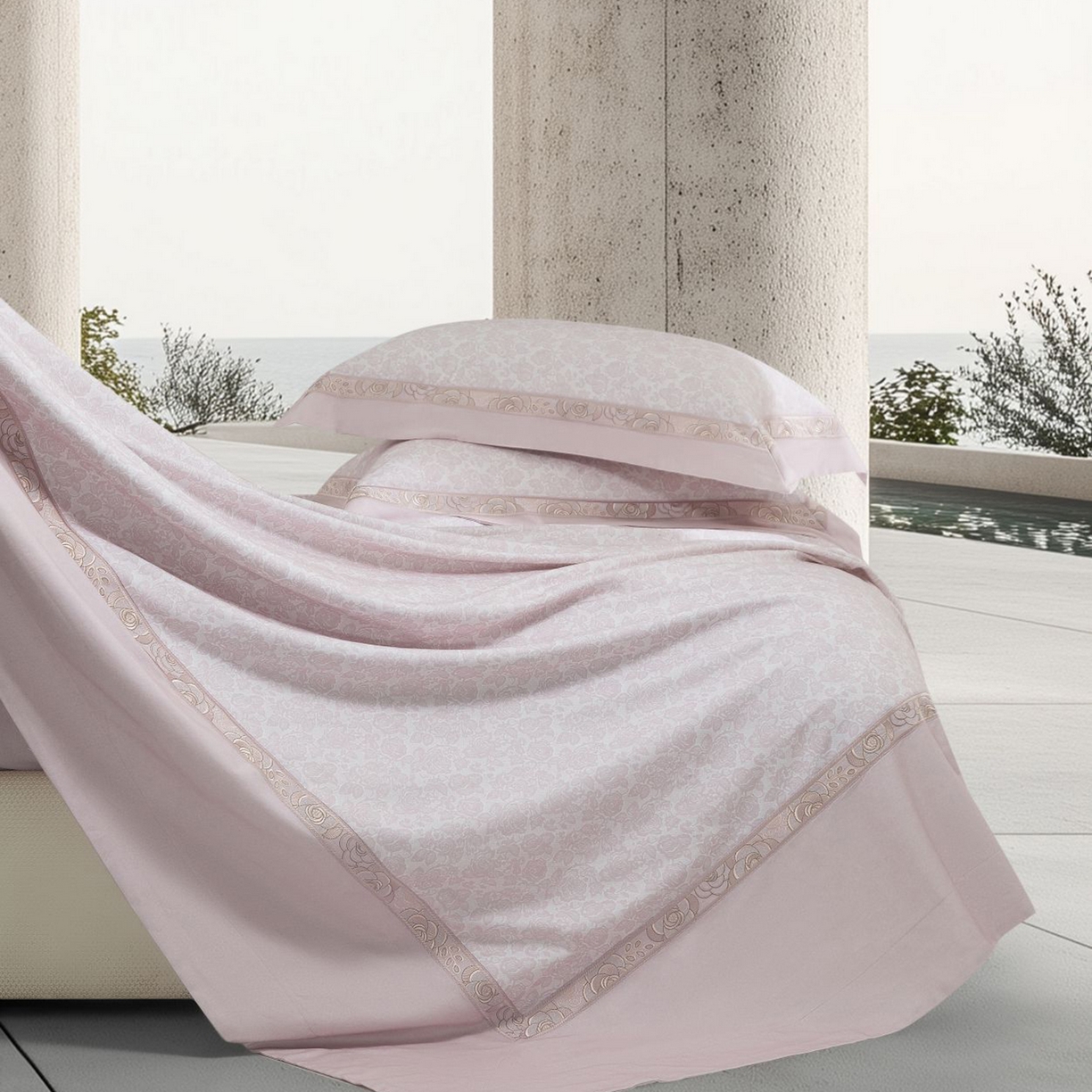 91家纺网 家纺一手货源 找家纺 高大尚婚庆馆 2025新款长绒棉磨毛四件套-玫瑰有约 玫瑰有约-淡雅紫