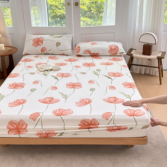 91家纺网 家纺一手货源 找家纺 青泽家纺 2025新款原棉老粗布床笠系列 赫本