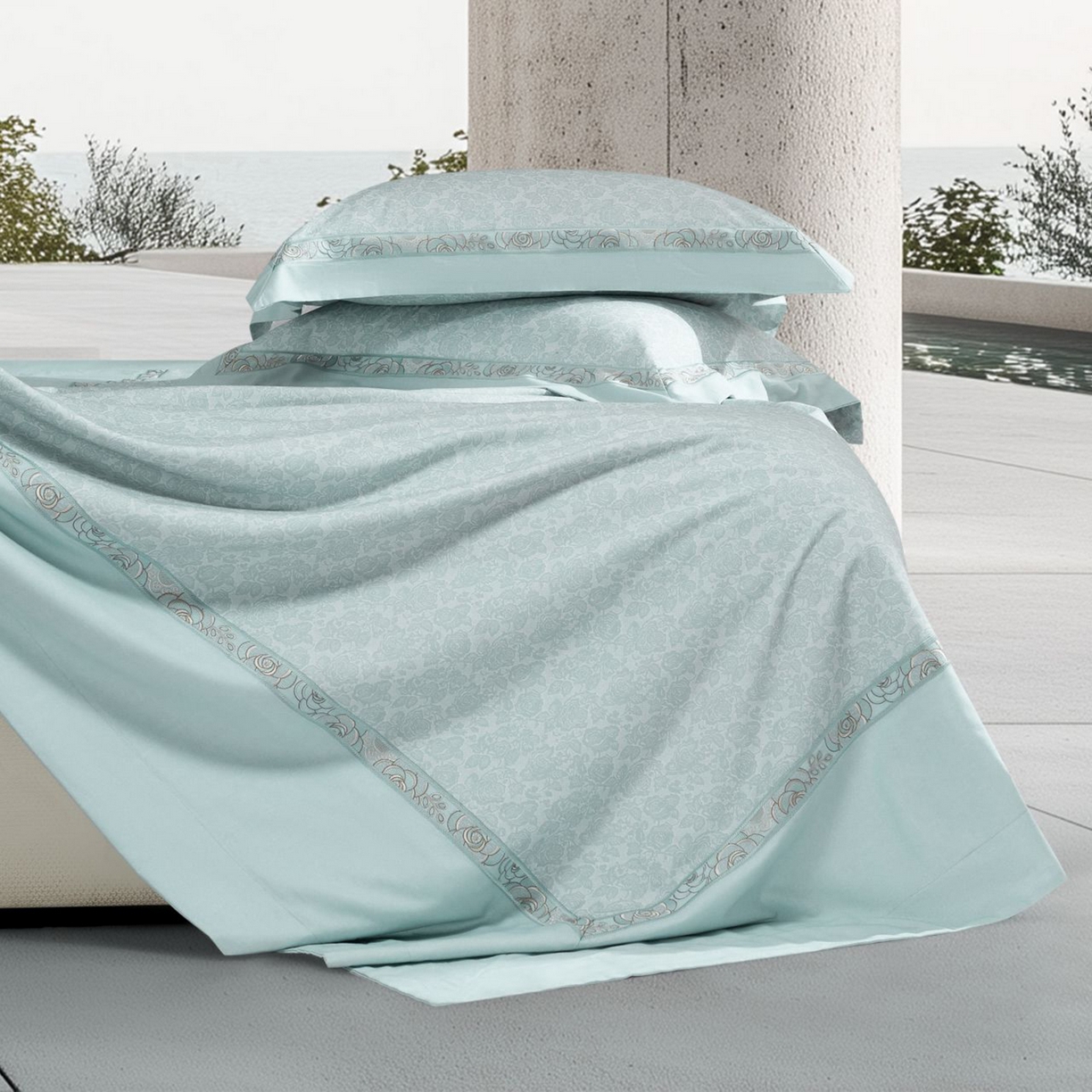 91家纺网 家纺一手货源 找家纺 高大尚婚庆馆 2025新款长绒棉磨毛四件套-玫瑰有约 玫瑰有约-水晶兰