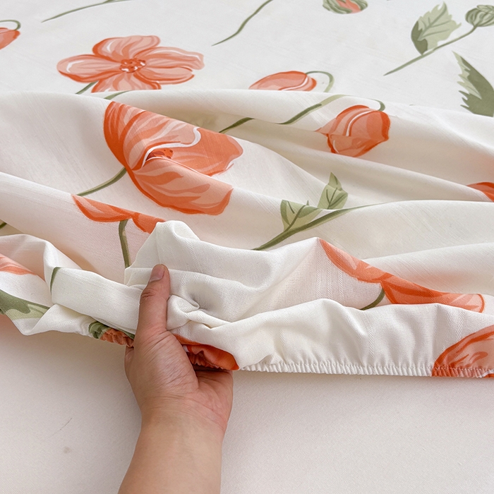 91家纺网 家纺一手货源 找家纺 青泽家纺 2025新款原棉老粗布床笠系列 赫本