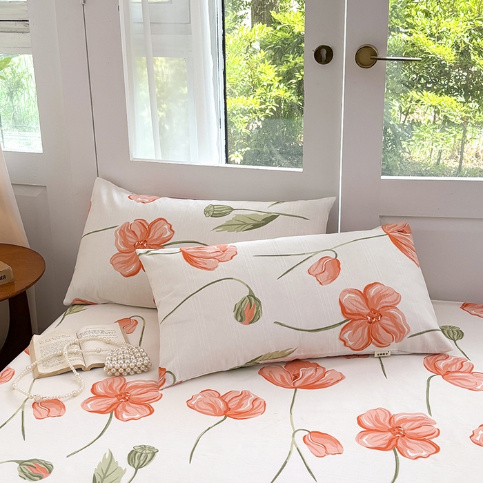 91家纺网 家纺一手货源 找家纺 青泽家纺 2025新款原棉老粗布床笠系列 赫本