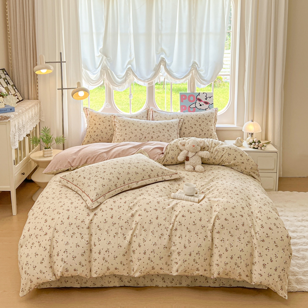 91家纺网 家纺一手货源 找家纺 （总）韩后家纺 2025新款水洗棉印花系列四件套