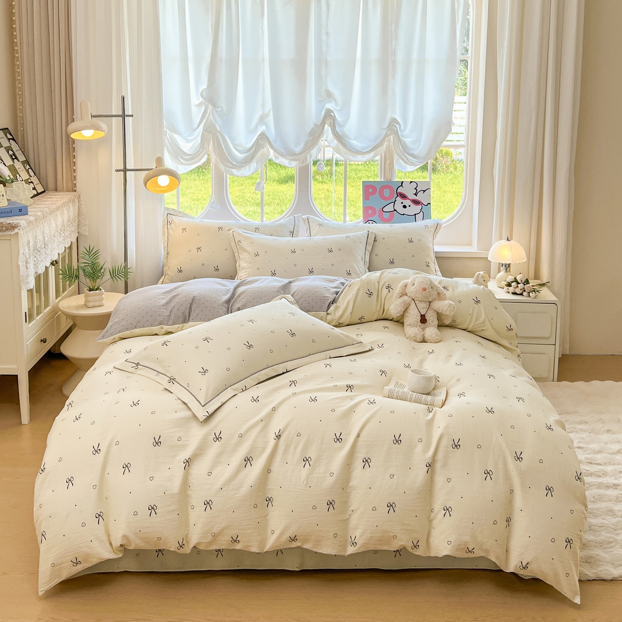 91家纺网 家纺一手货源 找家纺 （总）韩后家纺 2025新款水洗棉印花系列四件套