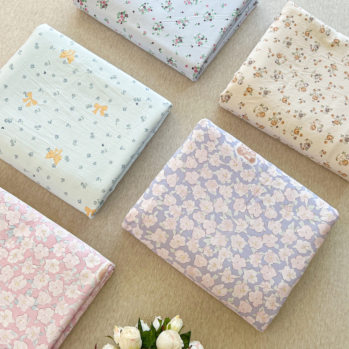 91家纺网 家纺一手货源 找家纺 韩后家纺 2025新款水洗棉印花系列四件套 组合