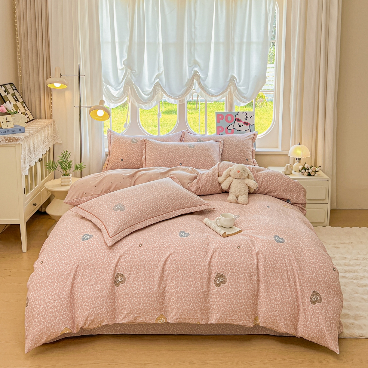 91家纺网 家纺一手货源 找家纺 （总）韩后家纺 2025新款水洗棉印花系列四件套