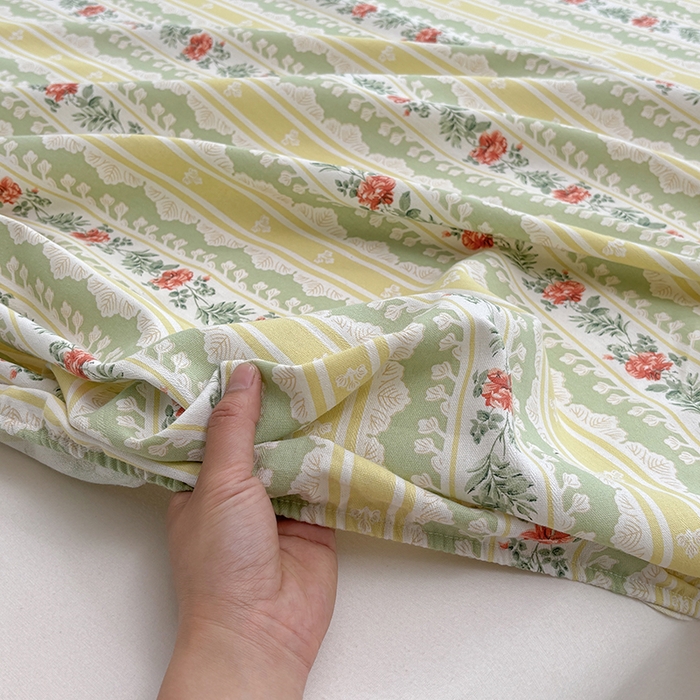 91家纺网 家纺一手货源 找家纺 青泽家纺 2025新款原棉老粗布床笠系列 花漾