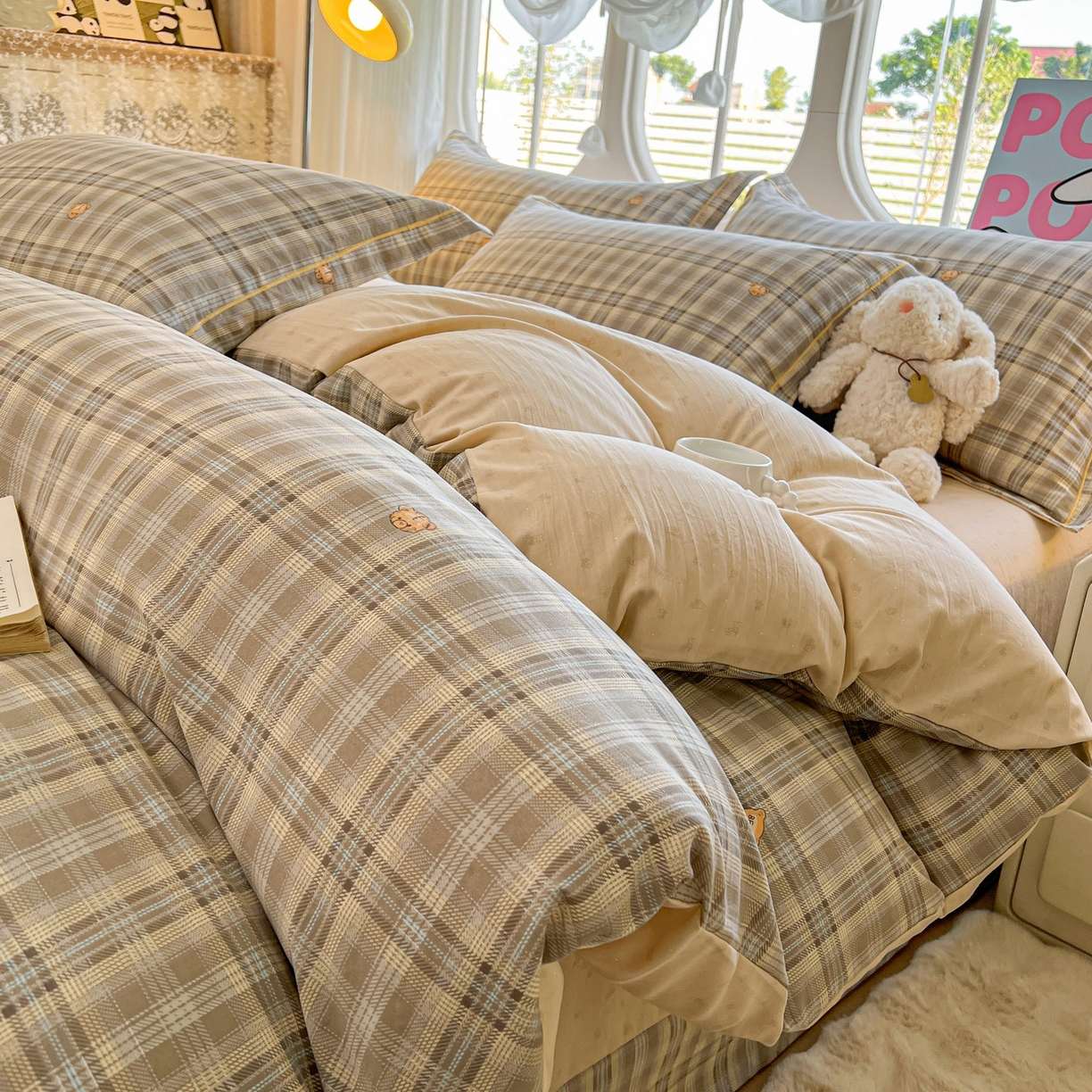 91家纺网 家纺一手货源 找家纺 韩后家纺 2025新款水洗棉印花系列四件套 华悦