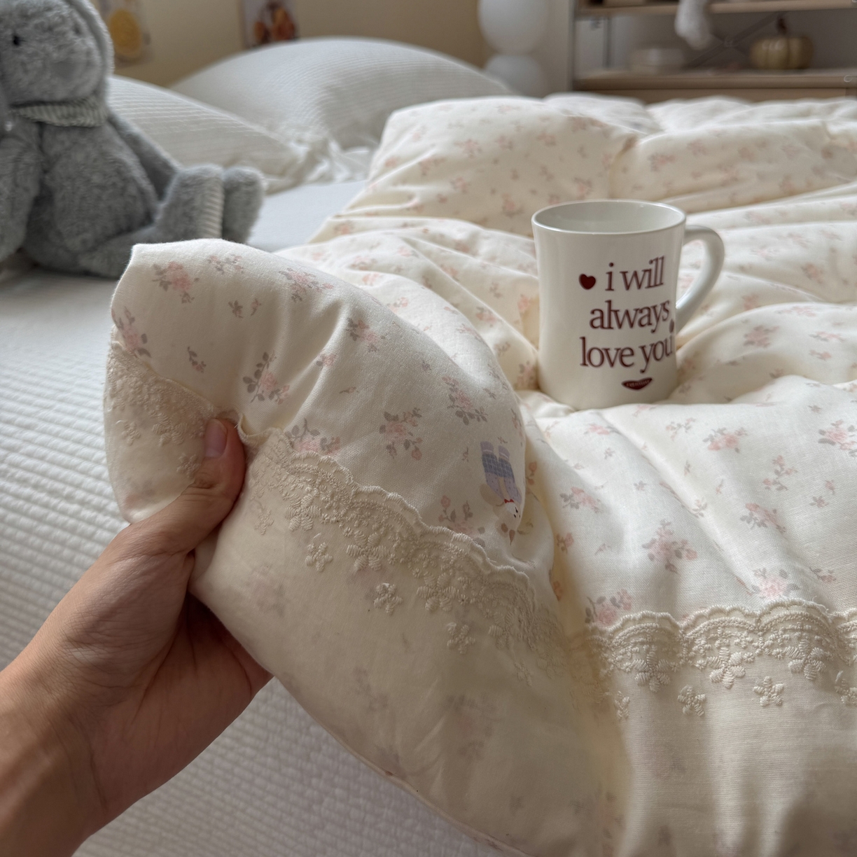 91家纺网 家纺一手货源 找家纺 一加一 2025新款A类全棉纯棉双层纱田园风懒人被冬被被子被芯（可水洗） 钥匙珊瑚