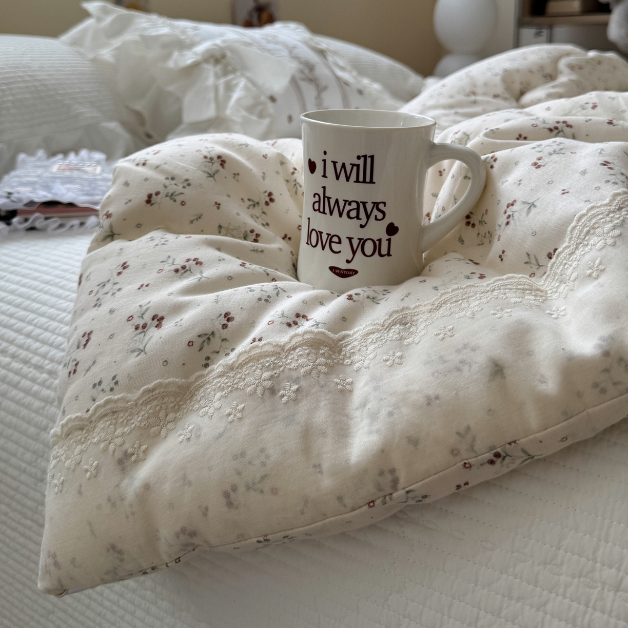 91家纺网 家纺一手货源 找家纺 一加一 2025新款A类全棉纯棉双层纱田园风懒人被冬被被子被芯（可水洗） 果然花香