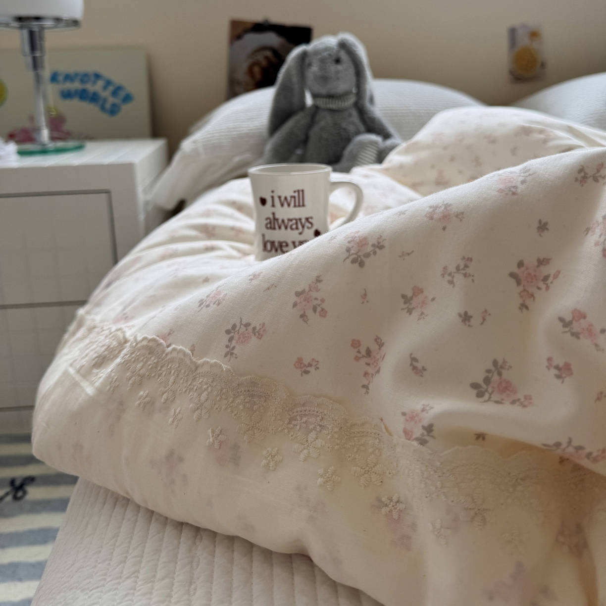 91家纺网 家纺一手货源 找家纺 一加一 2025新款A类全棉纯棉双层纱田园风懒人被冬被被子被芯（可水洗） 钥匙珊瑚