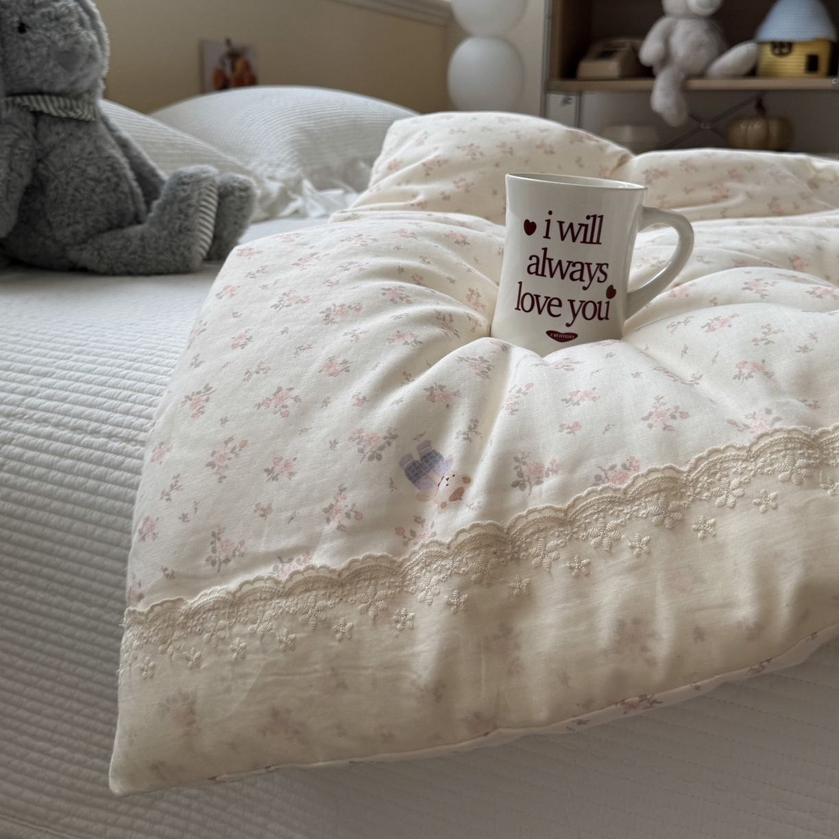 91家纺网 家纺一手货源 找家纺 一加一 2025新款A类全棉纯棉双层纱田园风懒人被冬被被子被芯（可水洗） 钥匙珊瑚