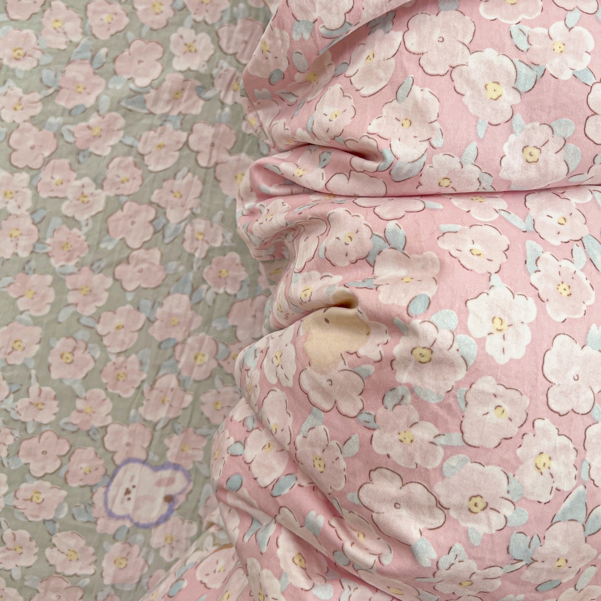 91家纺网 家纺一手货源 找家纺 韩后家纺 2025新款水洗棉印花系列四件套 轻颜-粉