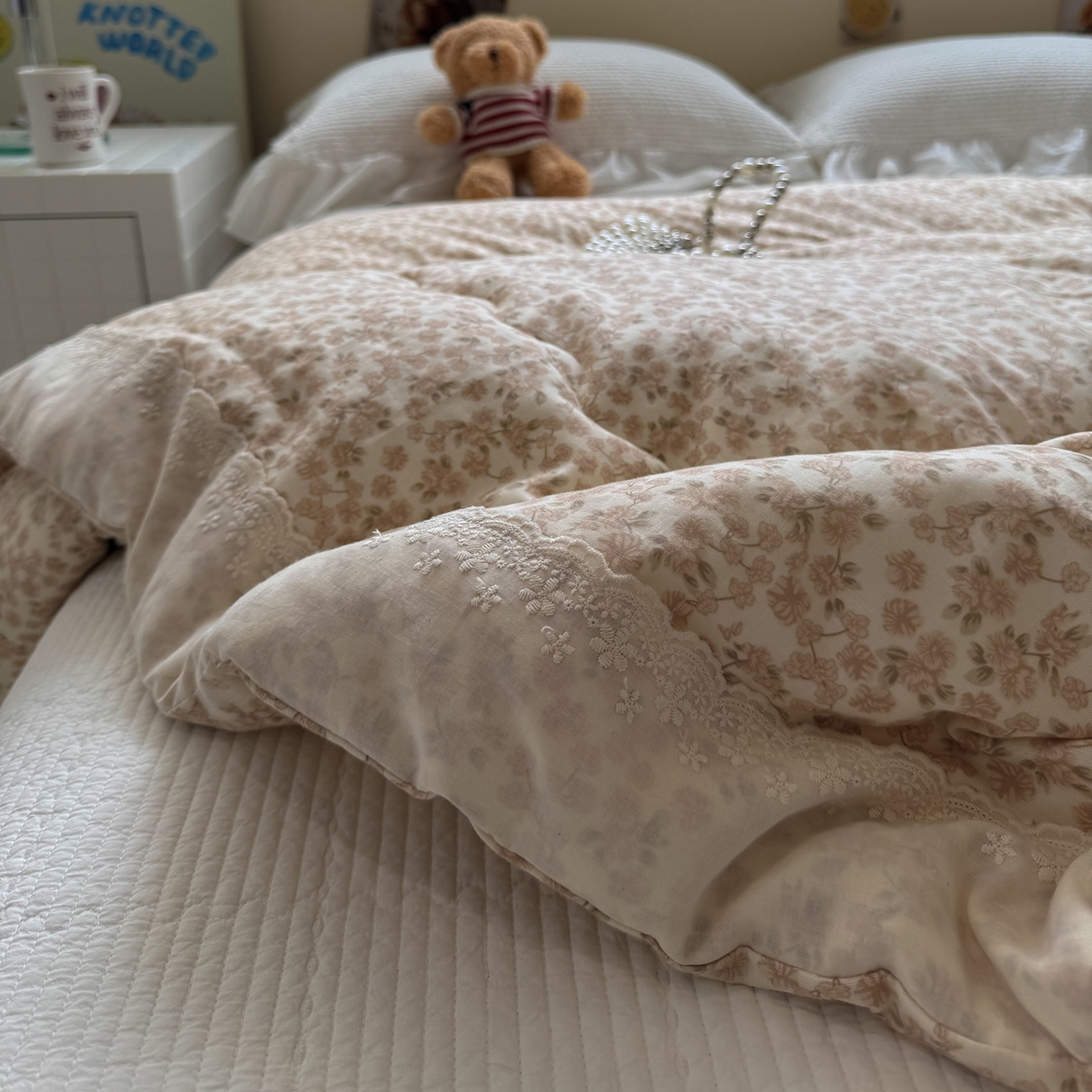 91家纺网 家纺一手货源 找家纺 一加一 2025新款A类全棉纯棉双层纱田园风懒人被冬被被子被芯（可水洗） 秋之寄语