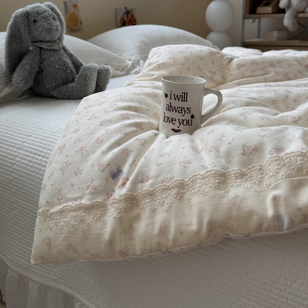 91家纺网 家纺一手货源 找家纺 一加一 2025新款A类全棉纯棉双层纱田园风懒人被冬被被子被芯（可水洗） 钥匙珊瑚