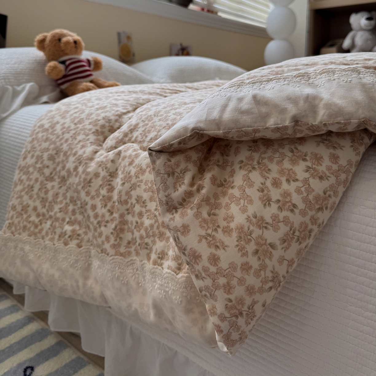 91家纺网 家纺一手货源 找家纺 一加一 2025新款A类全棉纯棉双层纱田园风懒人被冬被被子被芯（可水洗） 秋之寄语