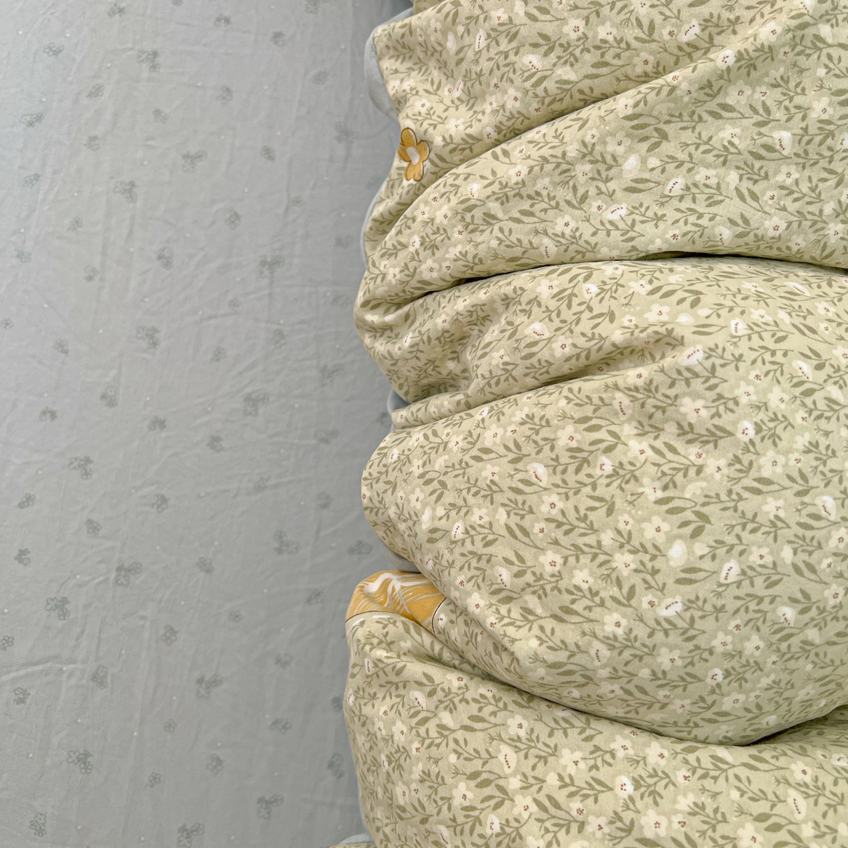 91家纺网 家纺一手货源 找家纺 韩后家纺 2025新款水洗棉印花系列四件套 挽梦-绿