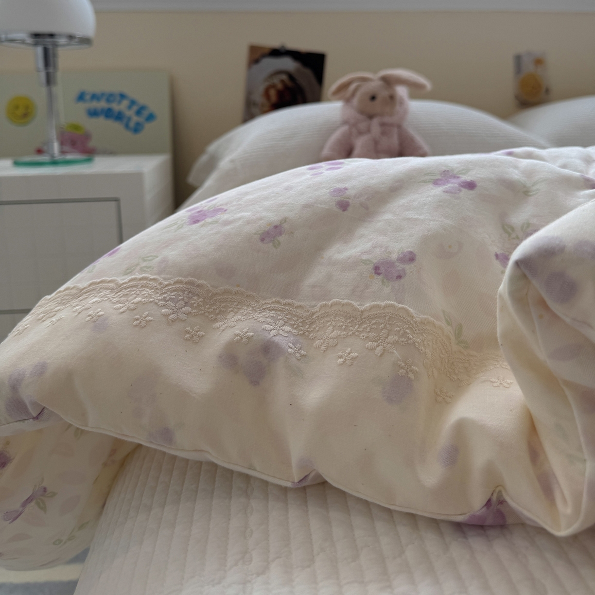 91家纺网 家纺一手货源 找家纺 一加一 2025新款A类全棉纯棉双层纱田园风懒人被冬被被子被芯（可水洗） 莓果雨