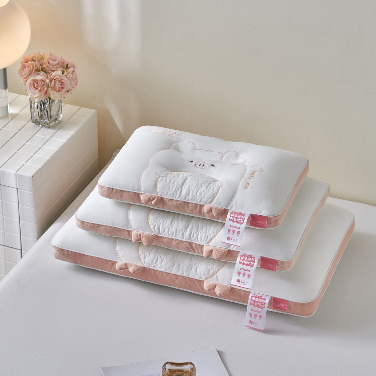 91家纺网 家纺一手货源 找家纺 （总）芯链 2025新款诸事顺心亲子枕芯枕头系列