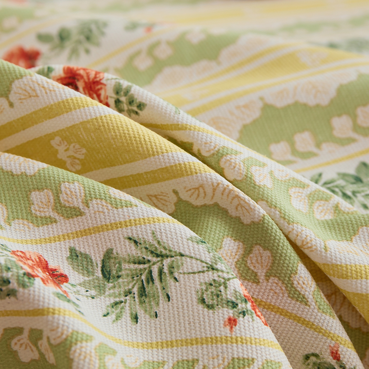 91家纺网 家纺一手货源 找家纺 青泽家纺 2025新款原棉标老粗布系列床单三件套 花漾